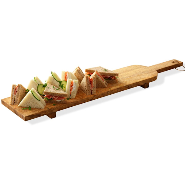 Serveringsbräda i trä med ben, 68x12,5 cm