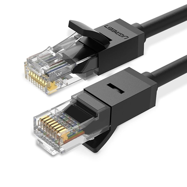 Ugreen LAN Ethernet U/UTP Cat6 netværkskabel, 1000Mbps, 15m - Sort