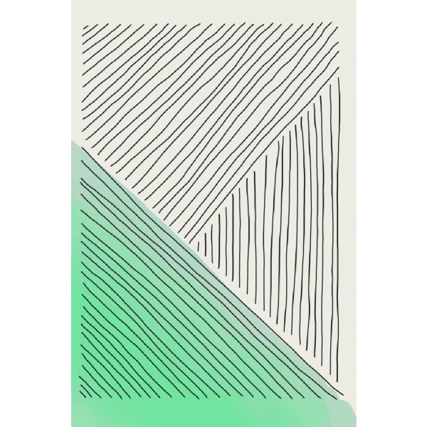 Pale Green Minimal Shapes Series 2 - 50x70 cm