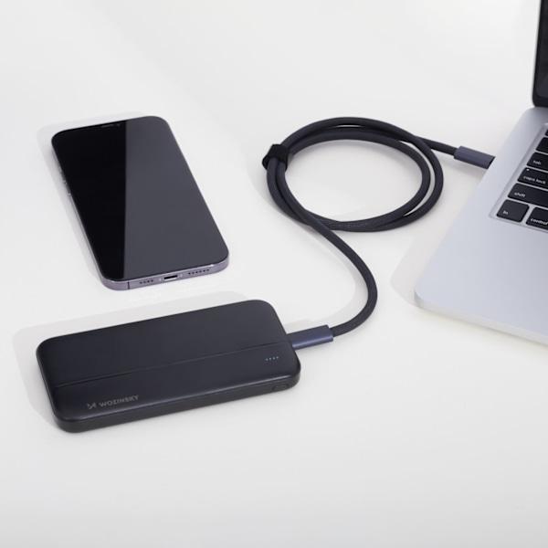 Powerbank Li-Po 10000mAh 2xUSB musta