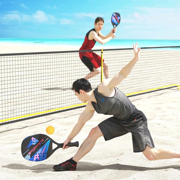 Pickleball-paddelset, kolfiber, halkfritt grepp, väska ingår