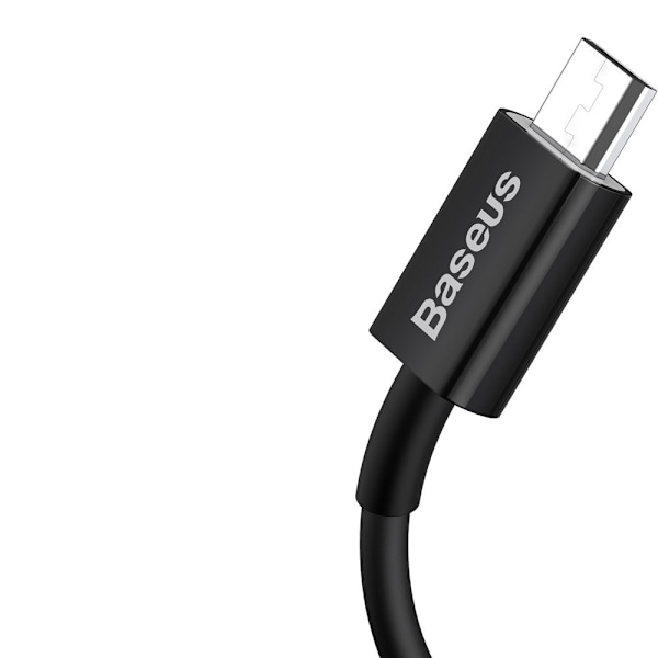 Erinomainen kaapeli microUSB USB-kaapeli nopeaan lataukseen 2A 1m musta