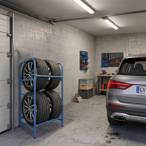 Ståldækreol – Garageopbevaring, Plads til 4 dæk
