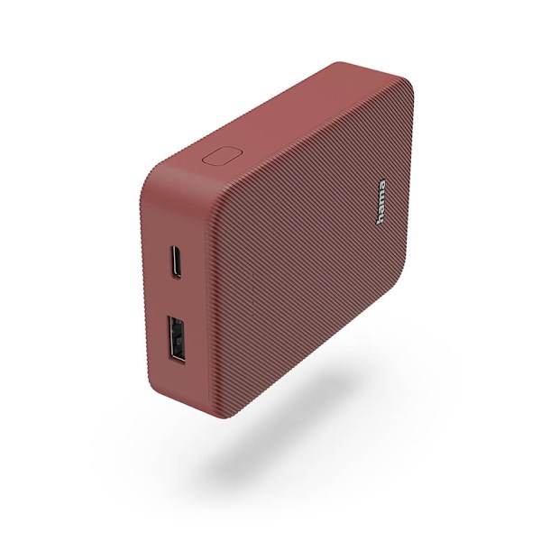 HAMA Powerbank Colour 10 10000mAh USB-C+USB-A Red Röd