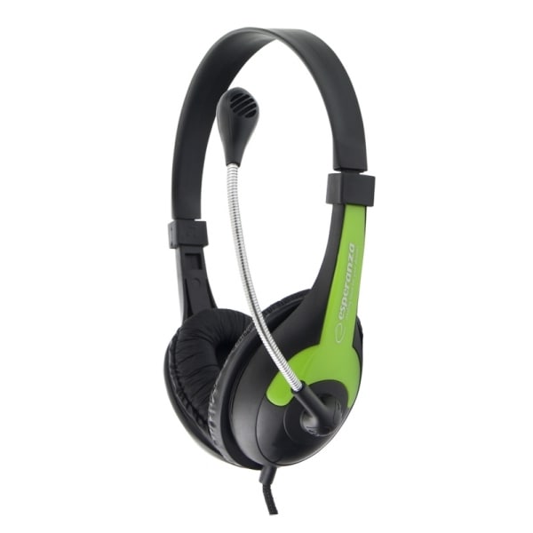 Esperanza stereokuulokkeet mikrofonilla Rooster Green