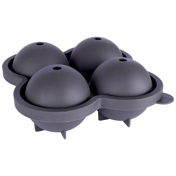 Form til fire store iskugler, 8 cm, sort termoplast