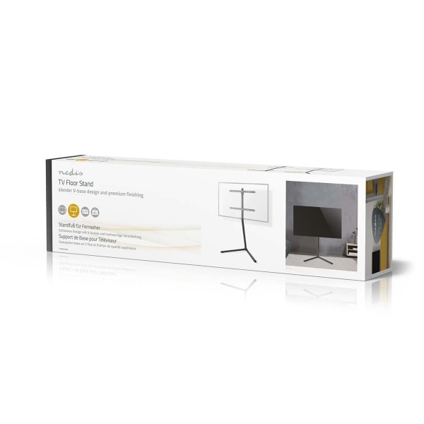 Golvstativ | 49 - 70 " | Maximal skärmvikt som stöds: 40 kg | V-shape Design | Anti-tip rem | Snäpplås | Aluminium / Stål | Svart