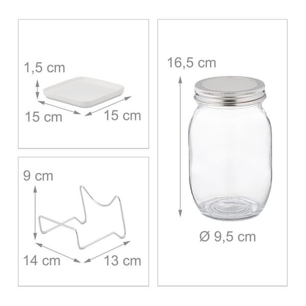 Sprayglas med ramme og skål