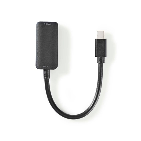 Mini DisplayPort kabel | DisplayPort 1.4 | Mini DisplayPort han | HDMI ™ -udgang | 48 Gbps | Nikkelplateret | 0.20 m | Runde | PVC | Sort | Plastikpos