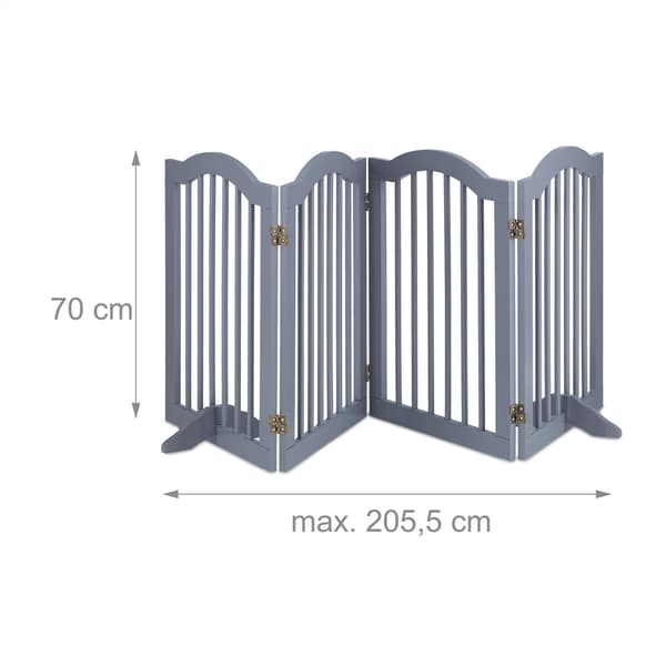 Grå säkerhetsgrind 70 cm