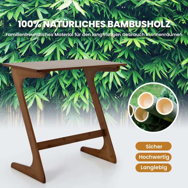 Z-format sidobord i bambu – Platsbesparande soffbord