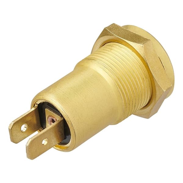 Indbygningsstik DIN 12V messing