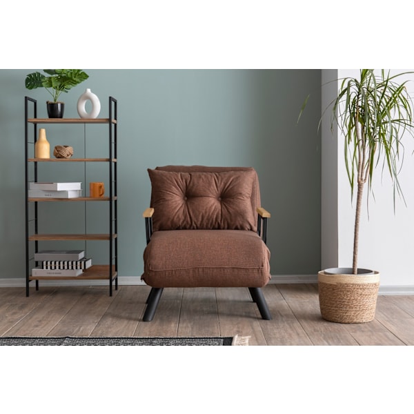 1-sædet sovesofa Sando Single - lysebrun