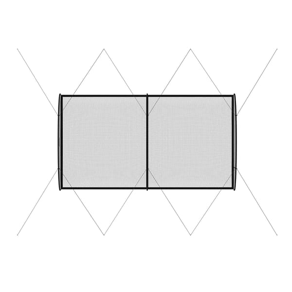 Baseball Batting Cage Net, 6,2 m, Bærbar, Pitching Machine Slot