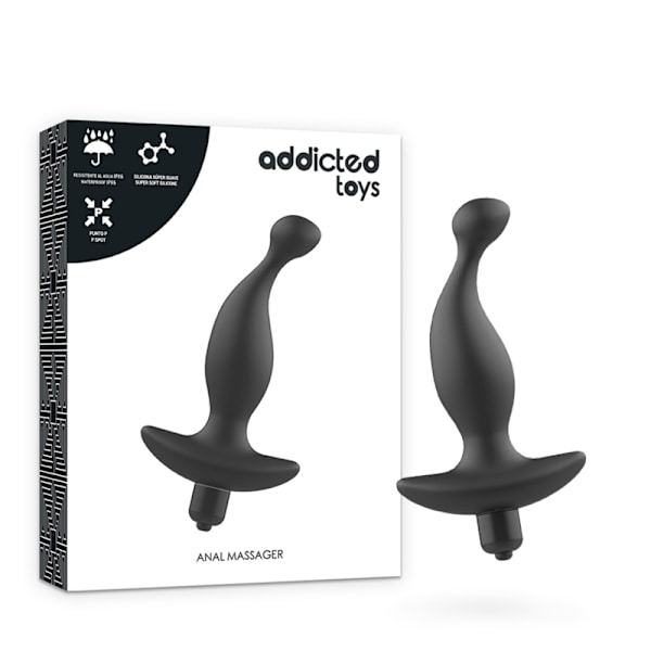 Addicted Toys - Anaalihierontalaite mustalla tärinällämalli 1