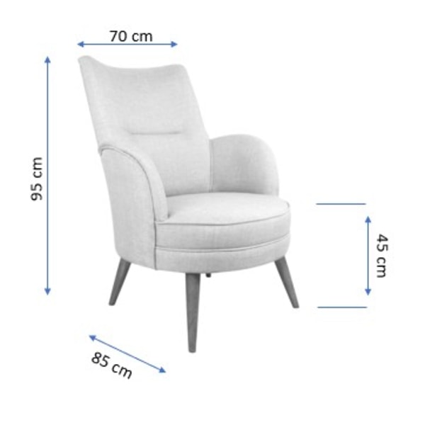 Wing Chair Victoria - Saxe Blue