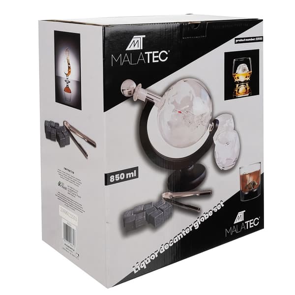 Karaffel - globus - Malatec 22553 whiskysæt