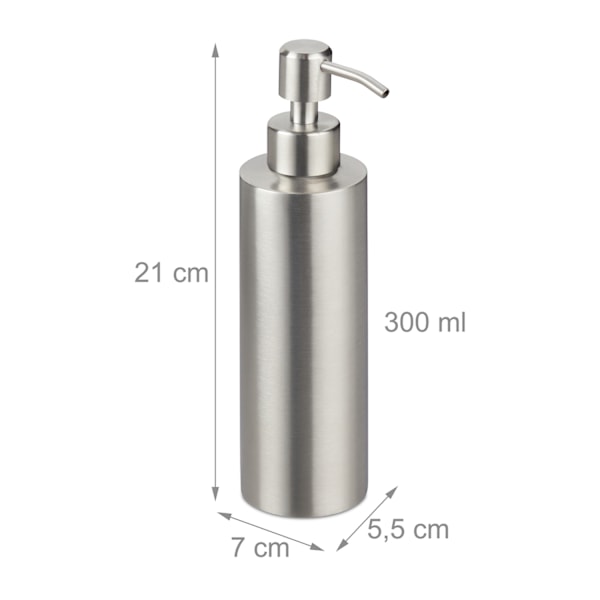 Sæbepumpe i rustfrit stål 300 ml