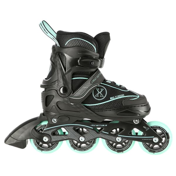 In-line skøjter, sort-mint, størrelse M (35-38)