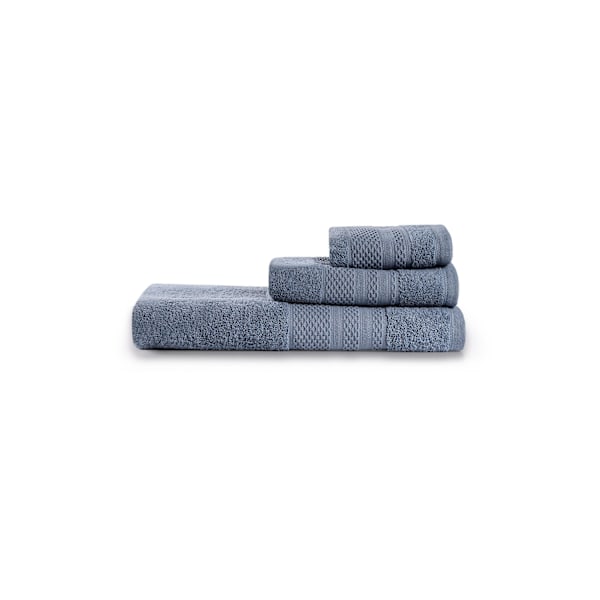 Håndklædesæt (3 stk) Piramit - Indigo blå