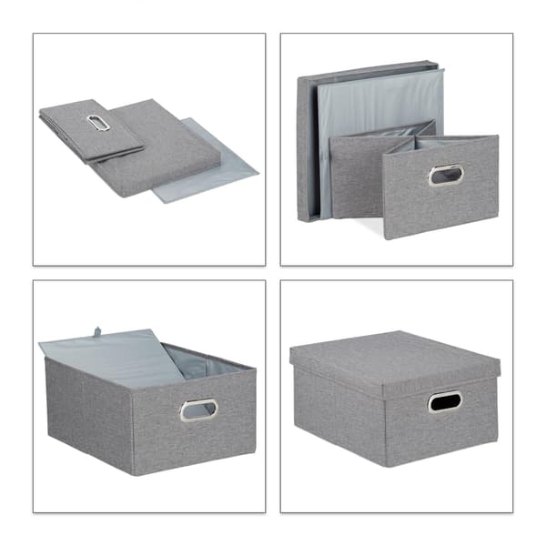 Förvaringslåda med lock Set om 2