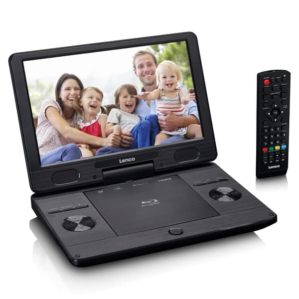 Bærbar 11,5" Blu-ray/DVD-afspiller med USB- og SD-stik