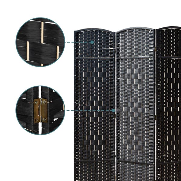 4-panels rumdeler, foldbar skærm