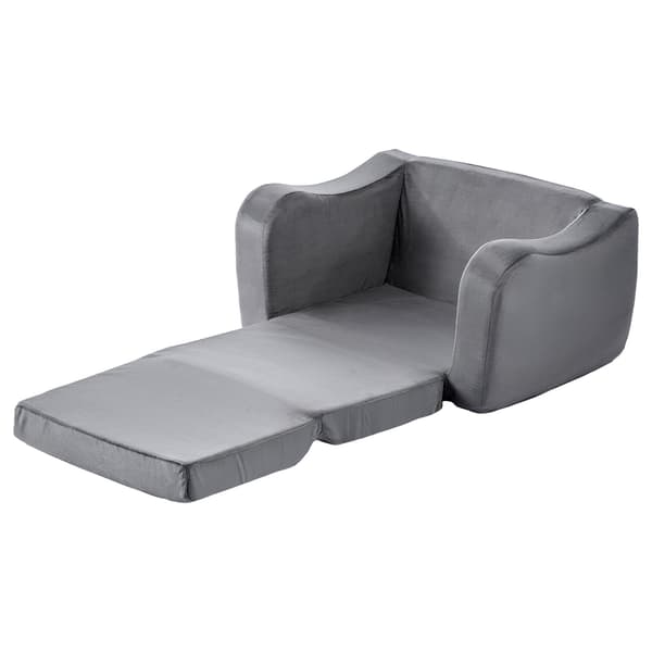 Børnesofa til klapning, omskiftelig lænestol til småbørn, grå