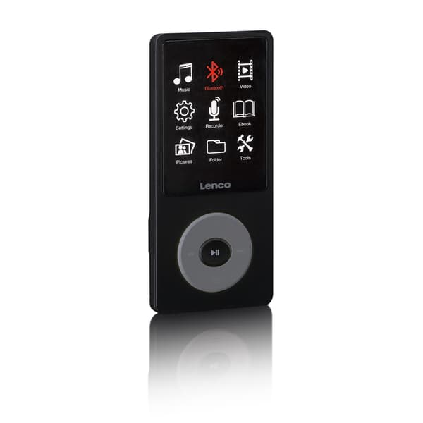 MP3/MP4-spelare med Bluetooth, 8 GB minne, svart