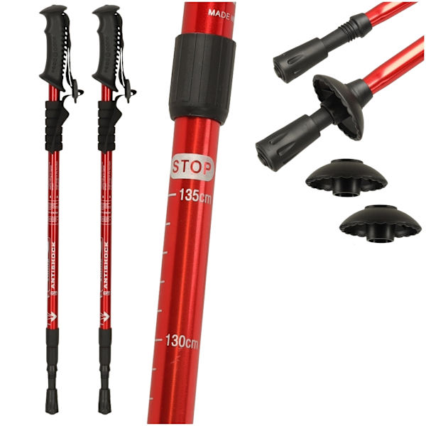 Trekkingstave Nordic Walking-stave foldbare sorte