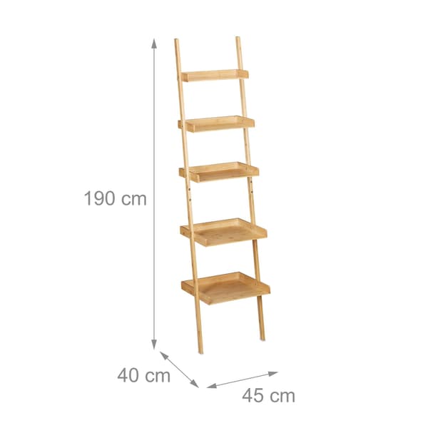 Stegehylla bambu 5 hyllor