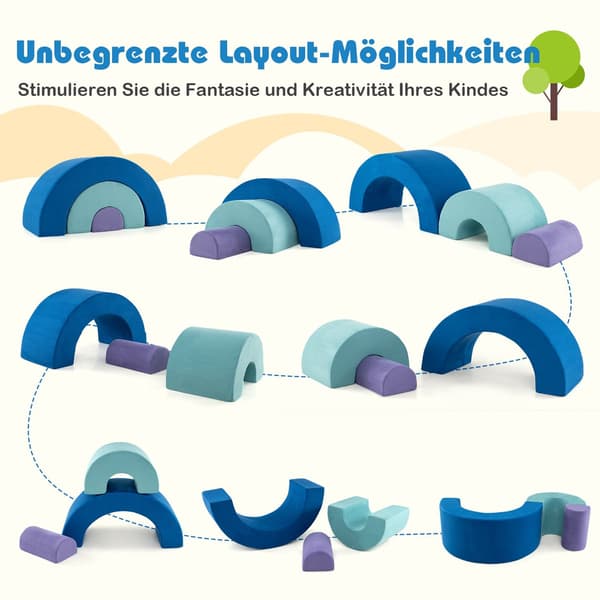 Foam Climbing Blocks Set – 3-delade, tvättbara överdrag