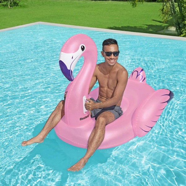 Bademadras 1,53m x 1,43m Luksus Flamingo