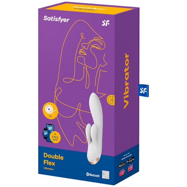 Satisfyer - Double Flex Vibrator App Hvid