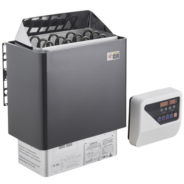 6kW elektrisk saunaovn, 400V 3N, digital timerstyring