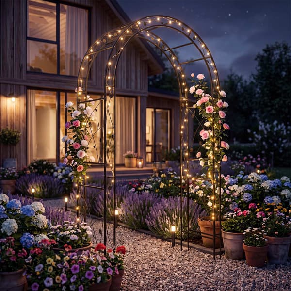Kraftig metal havebue espalier til klatreplanter
