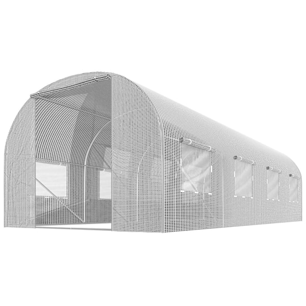 Trädgårdstunnel 3 x 4,5 m (13,5 m2) vit Plonos