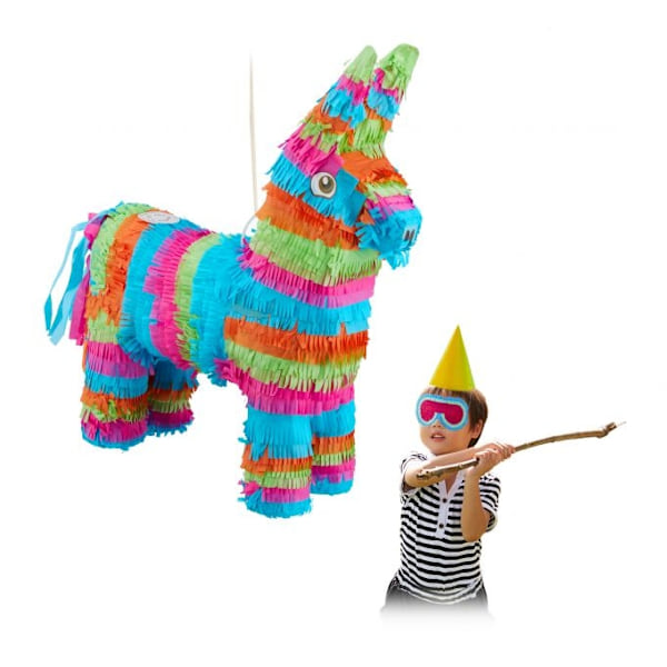 Pinata åsna flerfärgad