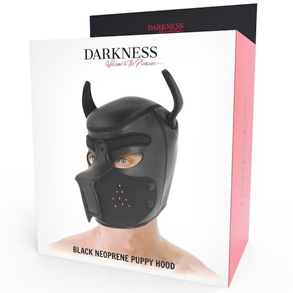 Darkness - Hundmask i neopren med avtagbart nosparti L