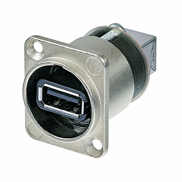 Vändbar USB 2.0 könsväxlare (typ A och B), Nickel D-hus
