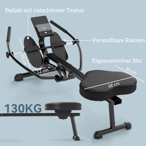 Hydraulinen soutulaite kotiin, 12 vastustasoa, LCD