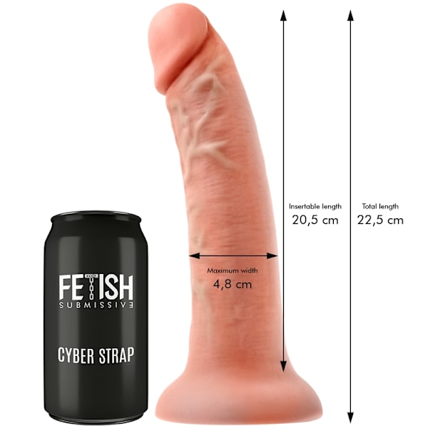 Fetish Submissive Cyber ​​Strap - Sele med dildo och kula fjärrkontroll Watchme L-teknik