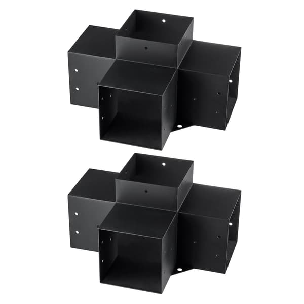 Pergolafästesats 6x6, 2-pack 4-vägs stålhörn