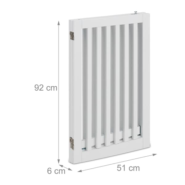 Vit säkerhetsgrind med dörr 92 cm