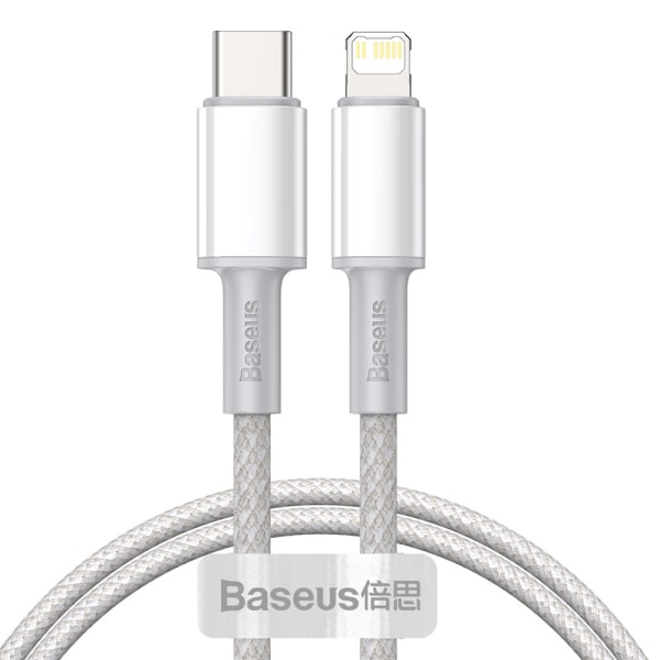 Snabbladdningskabel för iPhone USB-C - Lightning Power Delivery 20W 1m vit