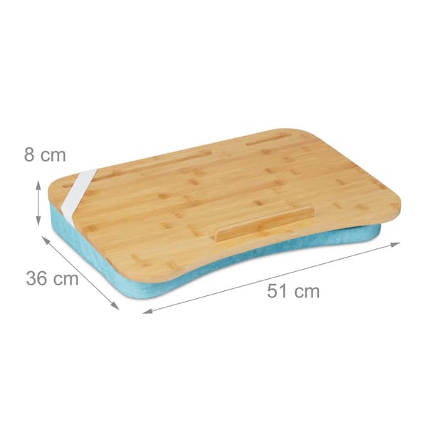 Sininen Lapdesk bambutarjottimella