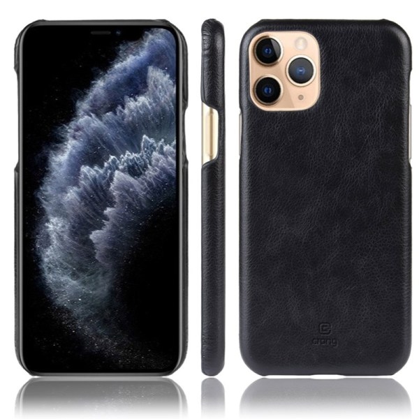 Crong Essential Cover - PU-læderetui til iPhone 11 Pro Max (sort