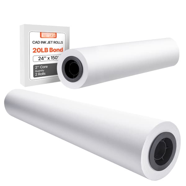 Storformatsplotterpapper, 24 tum x 150 fot, 2-pack, 80 gsm