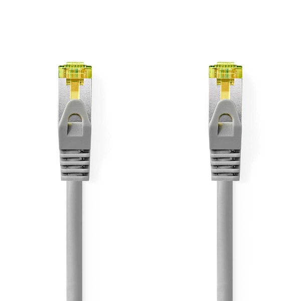 Cat 8.1 netværkskabel | S/FTP | RJ45 Han | RJ45 Han | 2.00 m | Runde | LSZH | Grå | Label