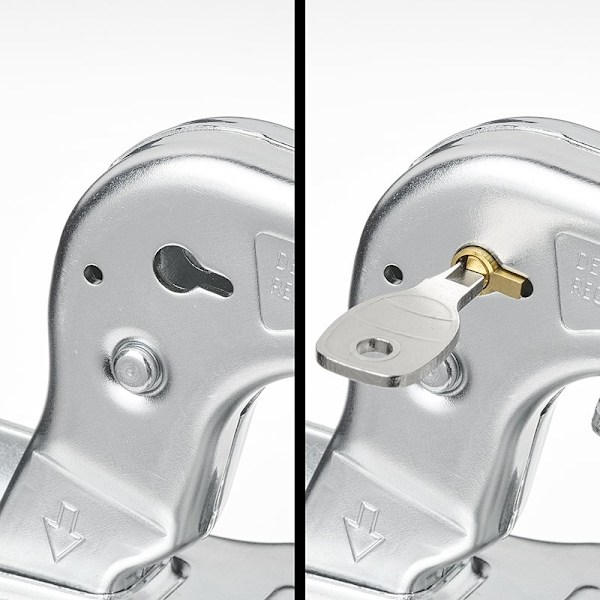 Kuglekobling stål lodret 2 huller firkantet 60mm 1300kg bremset